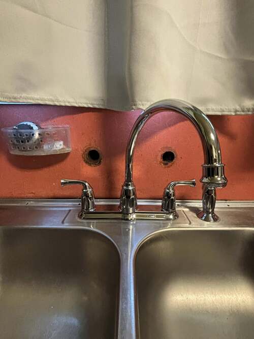 faucet in a kitchen sink