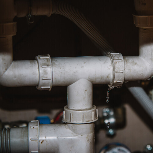 PVC pipes inside a home